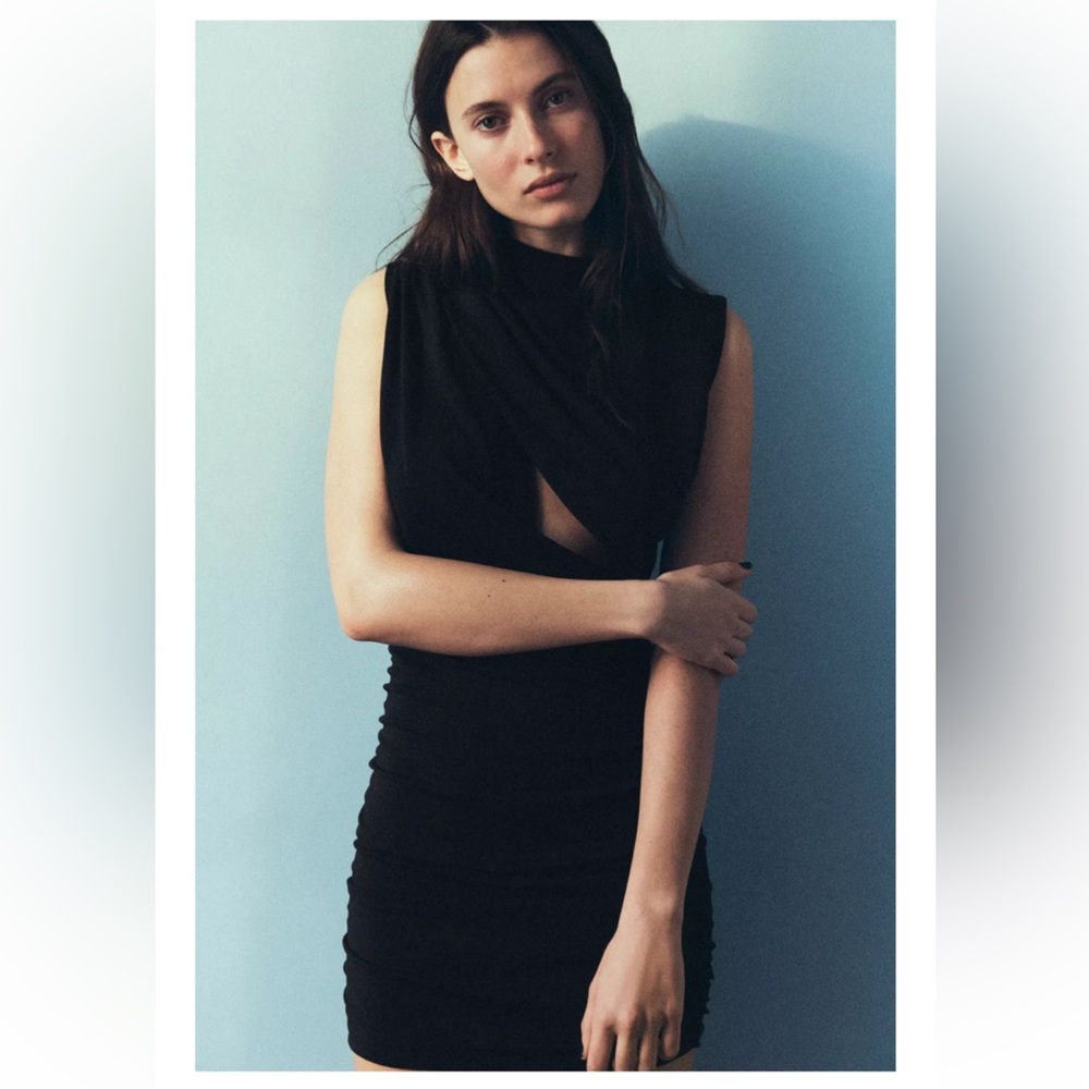 Zara Black Cutout Mini Dress